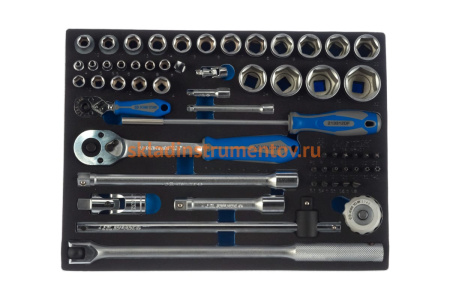 Набор торцевых головок 1/4"&1/2" с принадлежностями, ложемент, 60 предметов KING TONY 9-7560MRV01