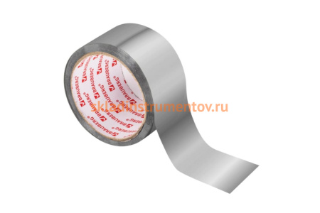 Клейкая алюминиевая лента BRAUBERG 50 мм х 40 м, термо- и морозостойкая 606769
