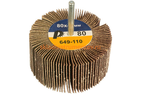 Круг лепестковый с оправкой (80х40 мм; P 80) ПРАКТИКА 649-110