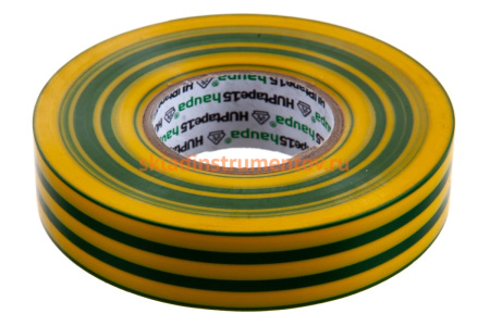 Изолента ПВХ HAUPA 19 мм x 33 м, цвет зелено-желтый 263900