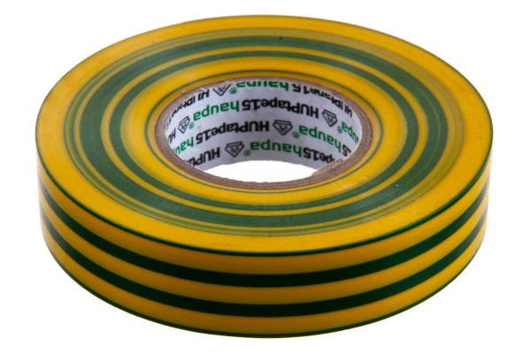 Изолента ПВХ HAUPA 19 мм x 33 м, цвет зелено-желтый 263900