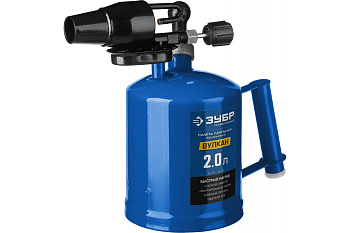 Профессиональная паяльная лампа Зубр ВУЛКАН со стальным эжектором 2,0 л 40652-2.0_z02