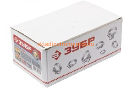 Оцинкованные хомуты Зубр ЭКСПЕРТ просечная лента 12 мм, 91-114 мм, 50 шт. 37805-091-114-50