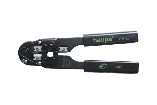 Обжимной инструмент для неэкранированных модульных штекеров, 8 полюсов HAUPA 210869