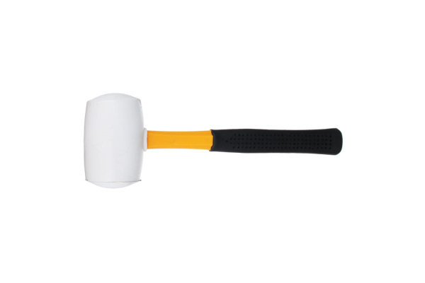 Киянка ЕРМАК белая резина, фибергласовая обрезиненная рукоятка 680г 662-014
