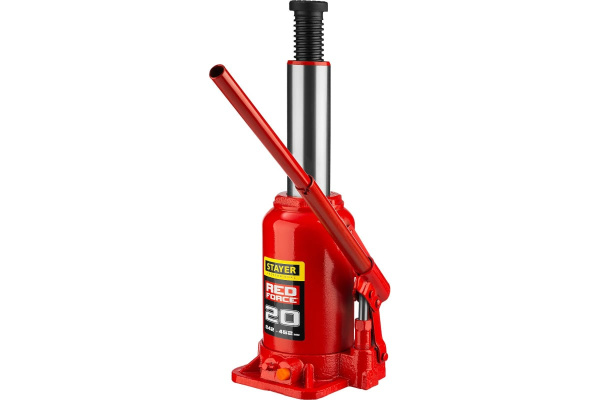 Гидравлический бутылочный домкрат STAYER Red Force, 20т 43160-20_z01