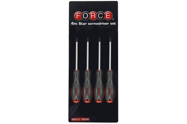 Набор отверток торкс Т6, Т7, Т8, Т9 4 предмета FORCE 2044