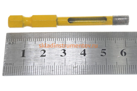 Сверло алмазное по керамограниту (5х35 мм) DENZEL 726717