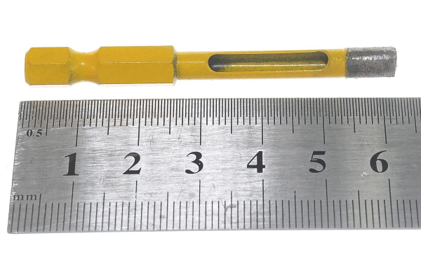 Сверло алмазное по керамограниту (5х35 мм) DENZEL 726717