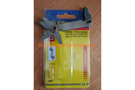 Шаблон STAYER Profi для определения шага метрической резьбы 0,5-1,75 мм 28041