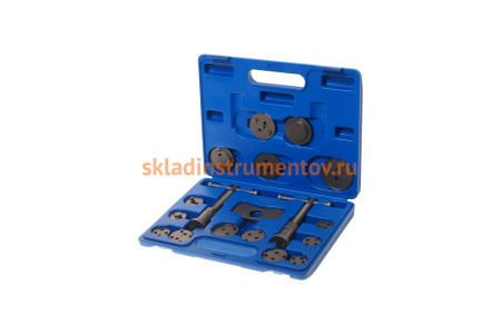 Набор инструмента для сведения тормозных цилиндров, 18 предметов ЭВРИКА ER-88109