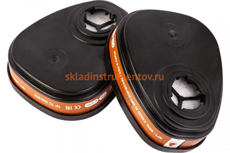 Фильтр противогазовый для защиты от органических газов и паров, А1, 2 шт. Jeta Safety 6510