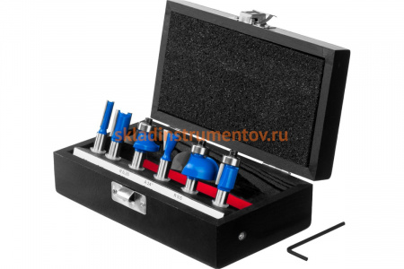 Набор фрез по дереву (6 шт; хвостовик 8 мм) Зубр 28795-H6