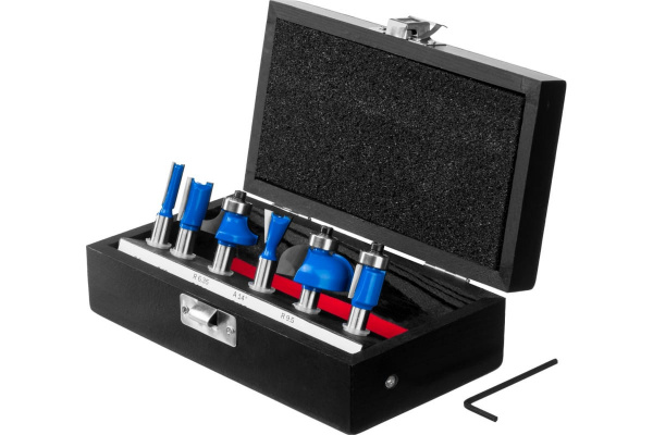 Набор фрез по дереву (6 шт; хвостовик 8 мм) Зубр 28795-H6