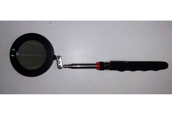 Смотровое круглое зеркало на телескопической рукоятке со светодиодной подсветкой WDK-65452 WIEDERKRAFT