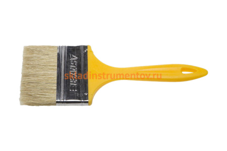 Плоская кисть STAYER Universal Master светлая натуральная щетина пластмассовая ручка 100 мм 0107-100_z01