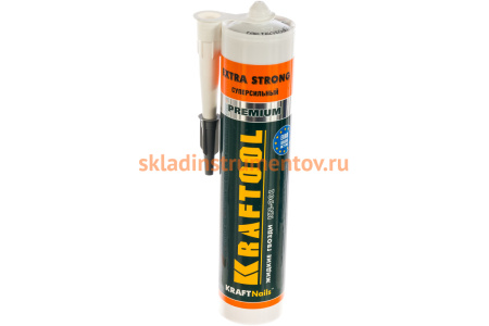 Монтажный клей Kraftool KraftNails Premium KN-901, сверхсильный универсальный, для наружных и внутренних работ, 310 мл 41343_z01