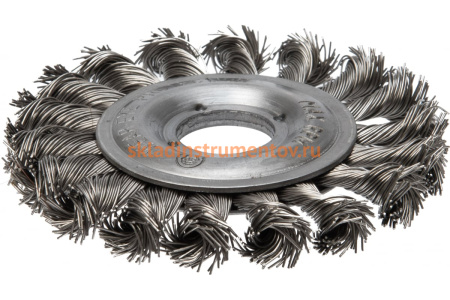 Щетка цилиндрическая со жгутовой нержавеющей проволокой Эксперт 563 (100 мм; 22.2 мм) Профоснастка 20806003