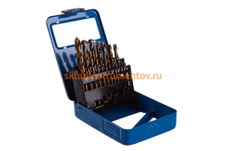 Набор сверл по металлу (19 шт., 1-10 мм, сталь Р6М5К5, класс А) Зубр 29626-H19