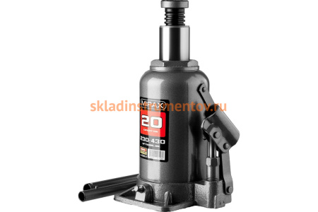 Гидравлический бутылочный домкрат MIRAX 20т 43260-20