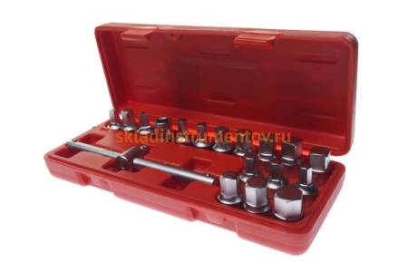 Набор головок для отворачивания масляных пробок, 18 пр. JTC JW0895