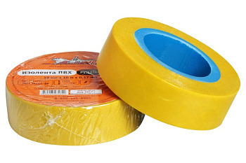 Изолента ПВХ Airline желтая, 19 мм х 10 м AIT-P-16