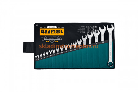 Набор комбинированных гаечных ключей Kraftool 18 шт 6 - 32 мм  27079-H18_z01