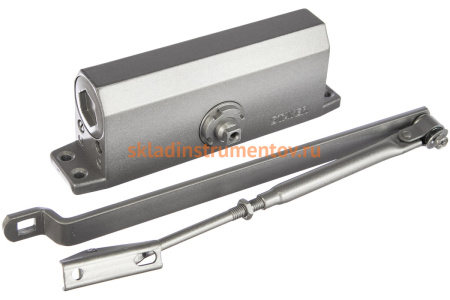 Дверной доводчик для дверей массой до 80 кг STAYER цвет серебро 37915-80