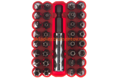 Набор вставок с держателем, в боксе 1/4 DR 33шт JTC 5364