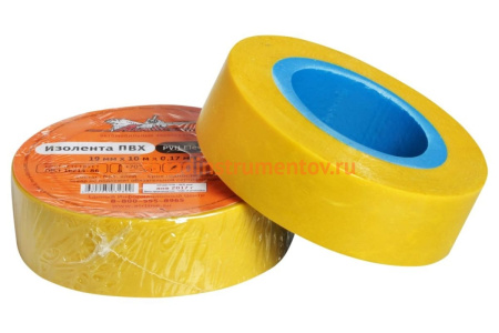 Изолента ПВХ Airline желтая, 19 мм х 10 м AIT-P-16