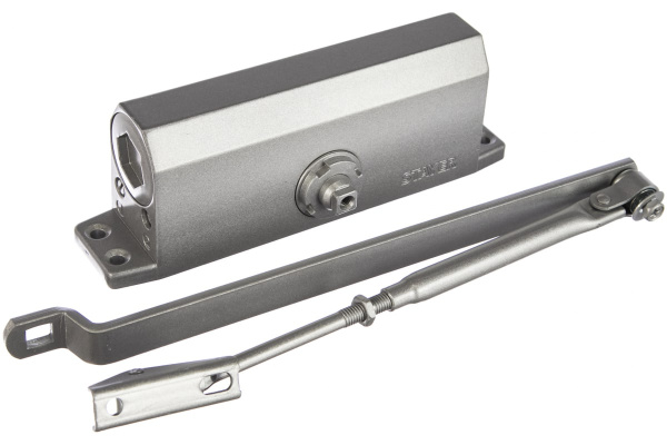 Дверной доводчик для дверей массой до 80 кг STAYER цвет серебро 37915-80