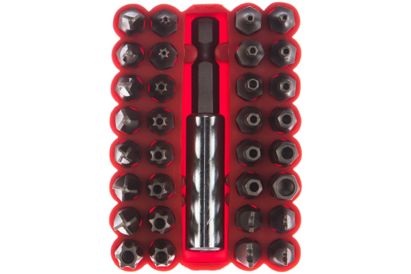 Набор вставок с держателем, в боксе 1/4 DR 33шт JTC 5364