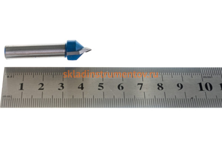 Фреза пазовая галтельная V-образная ПРОФЕССИОНАЛ (12.7х13х45 мм; 90 градусов; хвостовик 8 мм) Зубр 28752-12.7