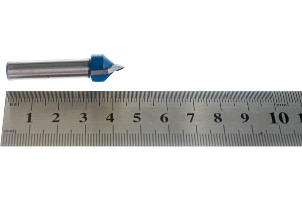 Фреза пазовая галтельная V-образная ПРОФЕССИОНАЛ (12.7х13х45 мм; 90 градусов; хвостовик 8 мм) Зубр 28752-12.7