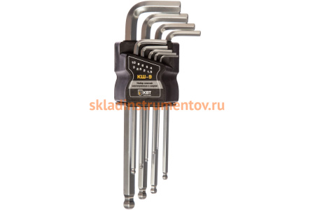Набор шестигранных ключей с шаром КВТ КШ-9 78368