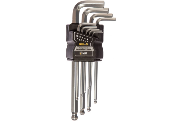 Набор шестигранных ключей с шаром КВТ КШ-9 78368