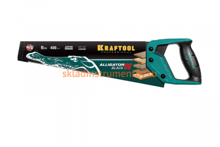 Ножовка для точного реза Kraftool "Alligator BLACK", 400 мм, 11 TPI 3D зуб, 15205-40