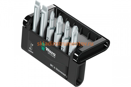 Набор бит Wera Mini Check 800/4Z+851/4TZ+855/4TZ 6 шт. WE-056474