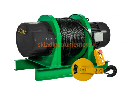 Электрическая лебедка EURO-LIFT KCD 1500/3000 кг, 70/35 м, U=380 В 00-00001880