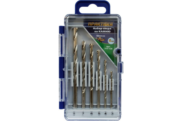 Набор сверл по камню Сделай сам (6 шт; 3-8 мм) ПРАКТИКА 777-130