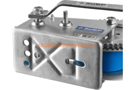 Ручная барабанная лебедка Зубр ПРОФЕССИОНАЛ ленточная 1,1т 10м 43115-1.1