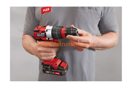 Двухскоростной аккумуляторный ударный дрель-шуруповерт FLEX PD 2G 18.0-EC C 491233
