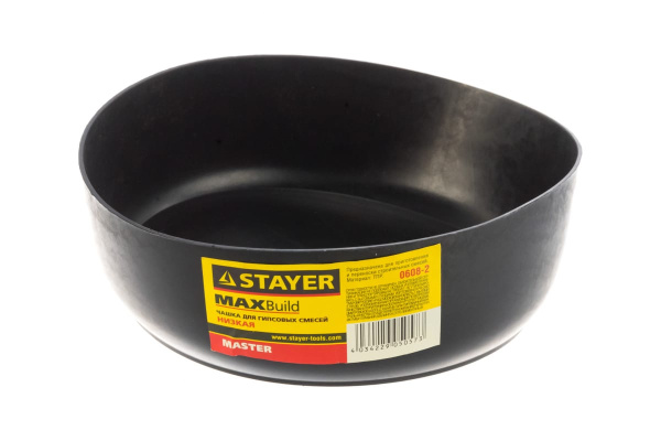 Чашка для гипса STAYER MASTER низкая, 140x48мм 0608-2
