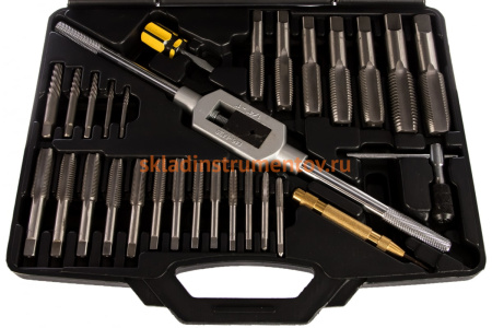 Набор метчиков и плашек МАСТАК SK-5 1/4"-1", кейс, 51 предмет 351-10051C