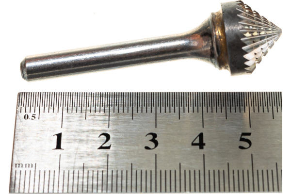 Бор-фреза форма K зенкера с вершиной 90 градусов (16x8 мм, хвостовик 6 мм) D.BOR 9F-20160K02D