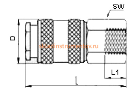 Переходник для компрессоров (1/4"; рапид) 112 A/1 459/3,4 F1/4" GAV 10025