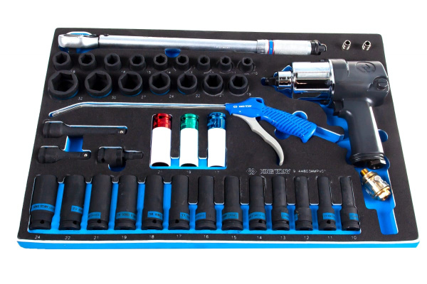 Набор пневмоинструмента KING TONY с принадлежностями, ложемент, 41 предмет 9-44803AMPV01