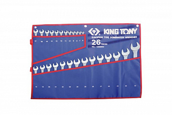 Набор комбинированных ключей KING TONY 6-32 мм 26 предметов 1226MRN