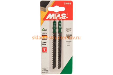 Пилки T101D (100х75х4.0 мм; 2 шт.) по древесине, ДСП, пластмассе MPS 3103-2