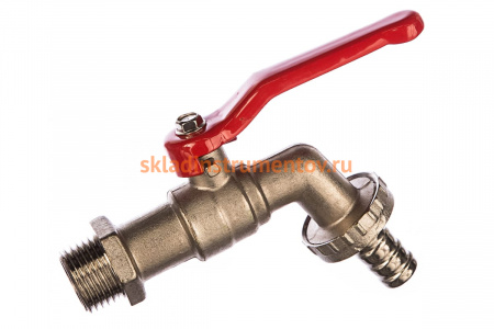 Водоразборный шаровой кран 1/2 латунь, никель QUATTRO ELEMENTI 246-425